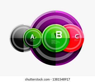 Circular pattern, abstract circles composition. Vector design