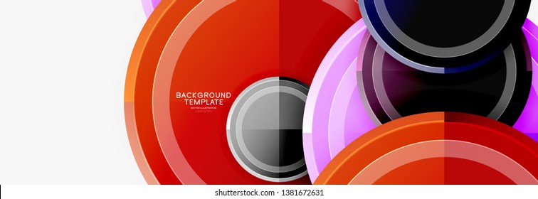 Circular pattern, abstract circles composition. Vector design