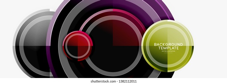 Circular pattern, abstract circles composition. Vector design