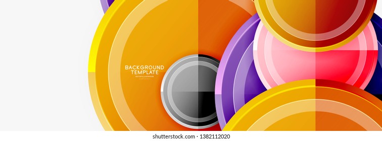 Circular pattern, abstract circles composition. Vector design