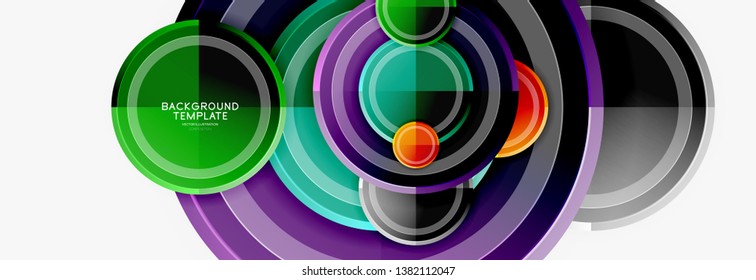 Circular pattern, abstract circles composition. Vector design
