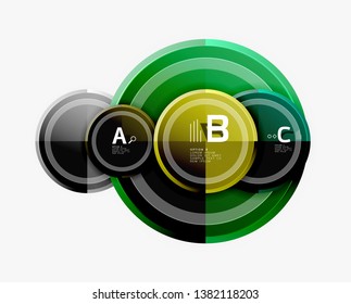 Circular pattern, abstract circles composition. Vector design