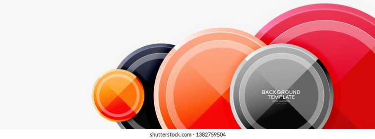 Circular pattern, abstract circles composition. Vector design