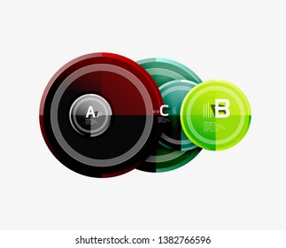 Circular pattern, abstract circles composition. Vector design