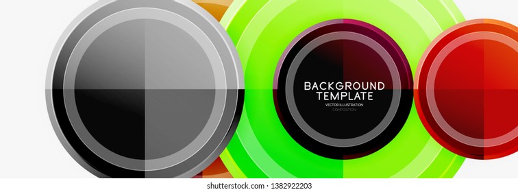 Circular pattern, abstract circles composition. Vector design