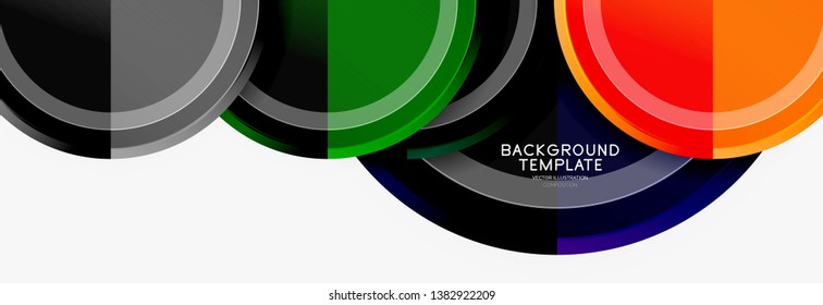 Circular pattern, abstract circles composition. Vector design