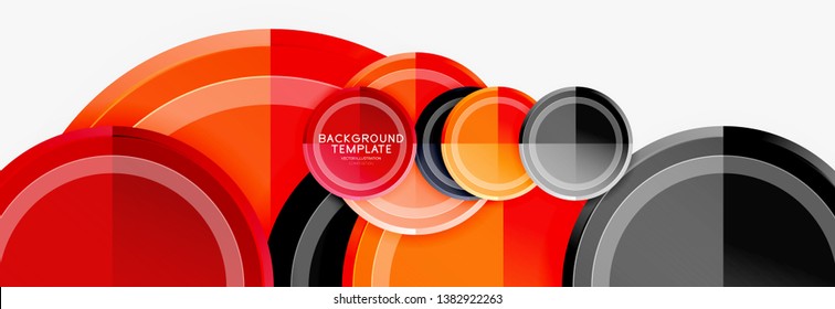 Circular pattern, abstract circles composition. Vector design