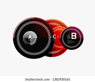 Circular pattern, abstract circles composition. Vector design