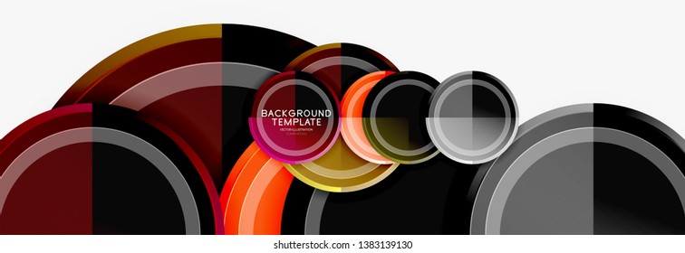 Circular pattern, abstract circles composition. Vector design