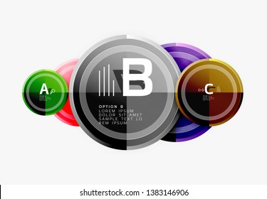 Circular pattern, abstract circles composition. Vector design
