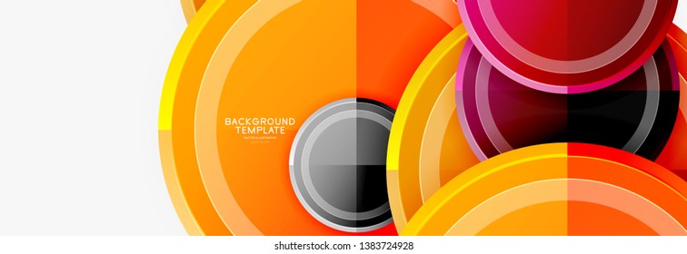 Circular pattern, abstract circles composition. Vector design