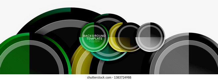 Circular pattern, abstract circles composition. Vector design