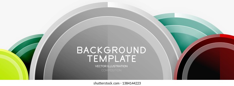 Circular pattern, abstract circles composition. Vector design