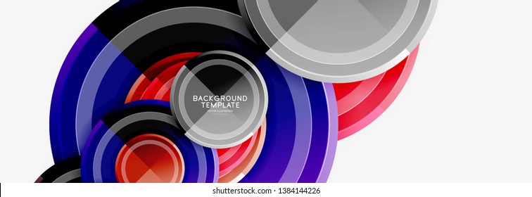 Circular pattern, abstract circles composition. Vector design