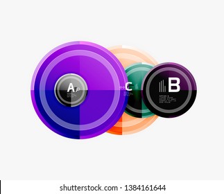 Circular pattern, abstract circles composition. Vector design