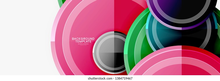 Circular pattern, abstract circles composition. Vector design