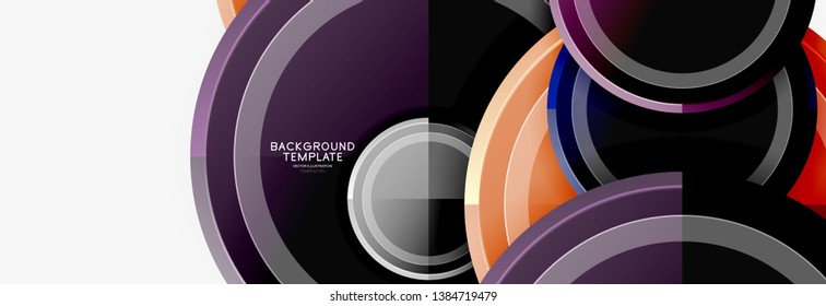 Circular pattern, abstract circles composition. Vector design