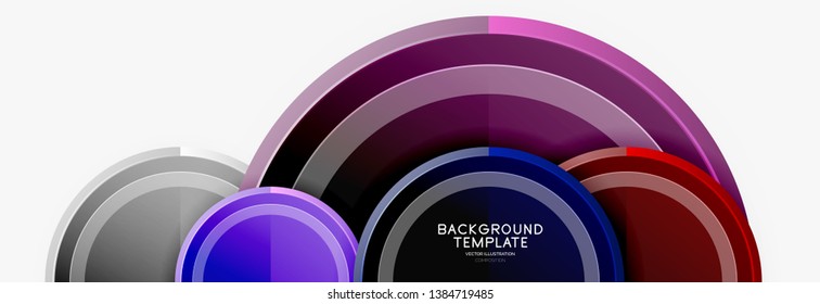 Circular pattern, abstract circles composition. Vector design