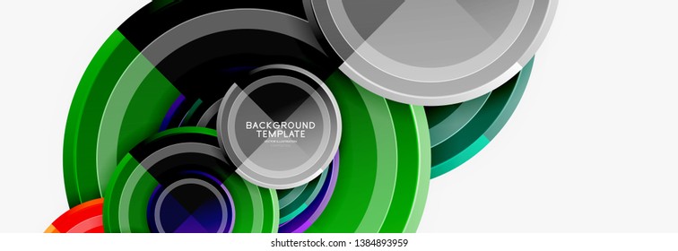 Circular pattern, abstract circles composition. Vector design