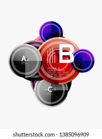 Circular pattern, abstract circles composition. Vector design
