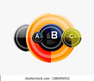 Circular pattern, abstract circles composition. Vector design