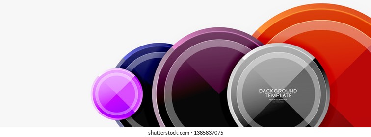 Circular pattern, abstract circles composition. Vector design