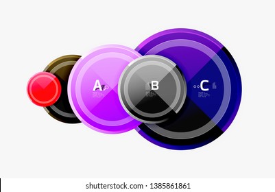 Circular pattern, abstract circles composition. Vector design