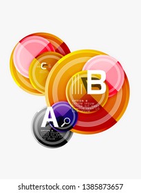 Circular pattern, abstract circles composition. Vector design