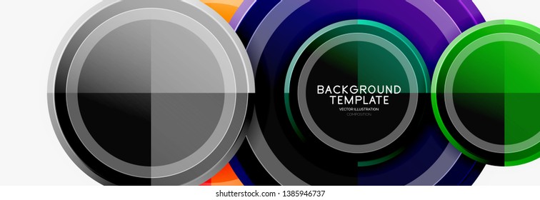 Circular pattern, abstract circles composition. Vector design