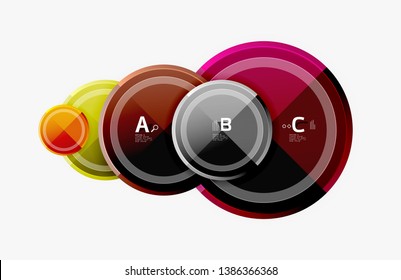 Circular pattern, abstract circles composition. Vector design