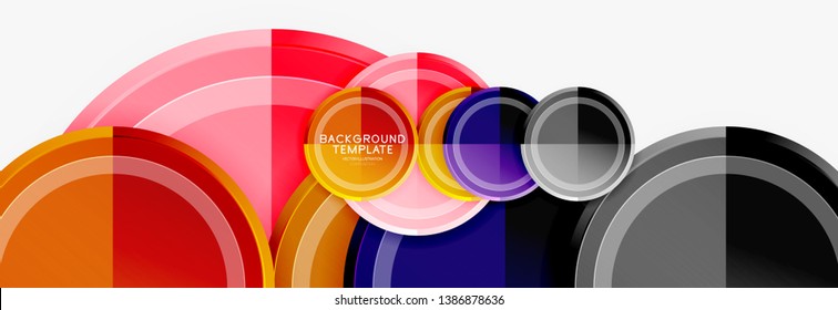 Circular pattern, abstract circles composition. Vector design