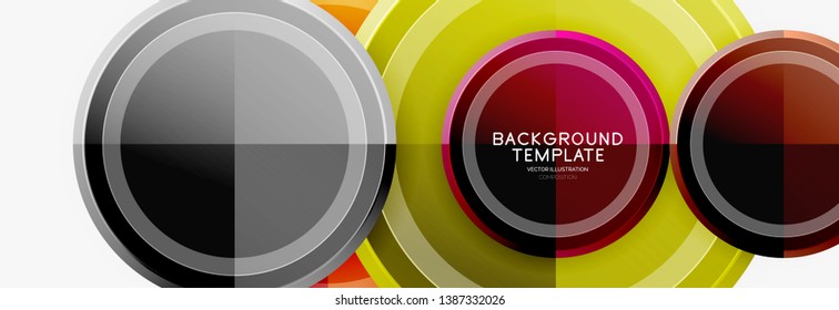Circular pattern, abstract circles composition. Vector design