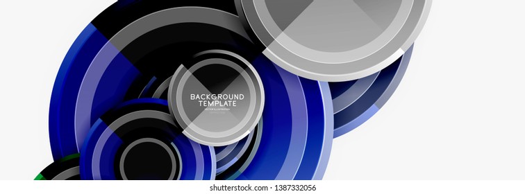 Circular pattern, abstract circles composition. Vector design