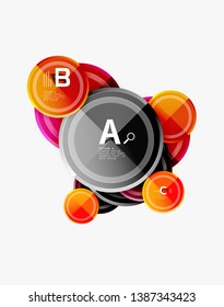 Circular pattern, abstract circles composition. Vector design