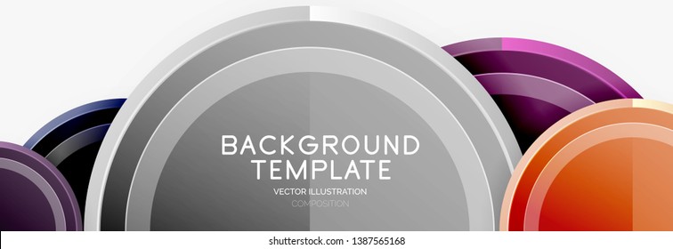 Circular pattern, abstract circles composition. Vector design