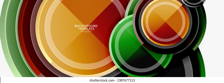 Circular pattern, abstract circles composition. Vector design