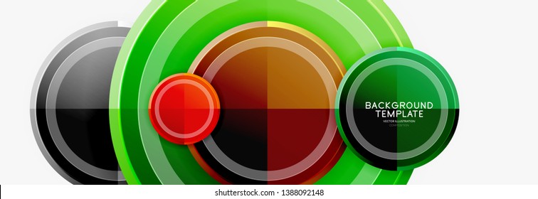 Circular pattern, abstract circles composition. Vector design