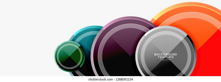 Circular pattern, abstract circles composition. Vector design