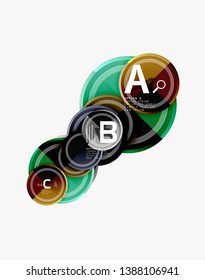 Circular pattern, abstract circles composition. Vector design