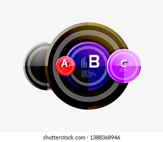 Circular pattern, abstract circles composition. Vector design