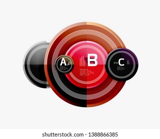 Circular pattern, abstract circles composition. Vector design