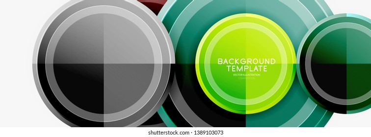 Circular pattern, abstract circles composition. Vector design