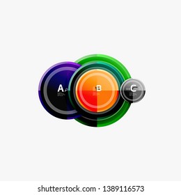 Circular pattern, abstract circles composition. Vector design