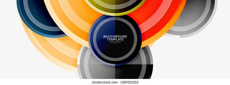 Circular pattern, abstract circles composition. Vector design