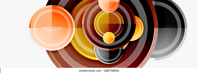 Circular pattern, abstract circles composition. Vector design