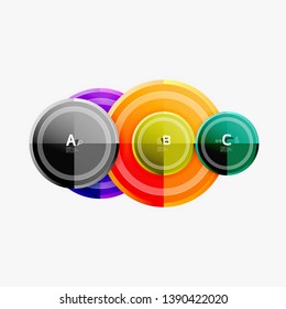 Circular pattern, abstract circles composition. Vector design