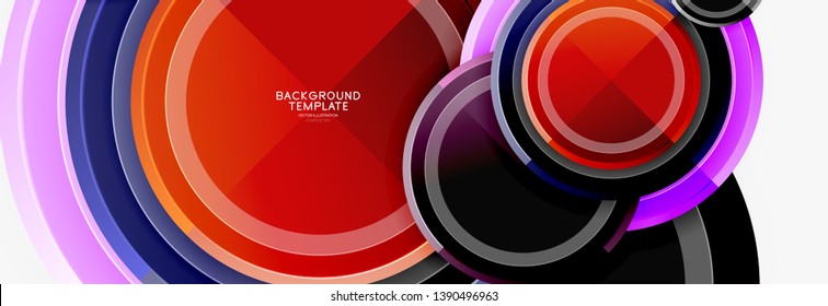 Circular pattern, abstract circles composition. Vector design