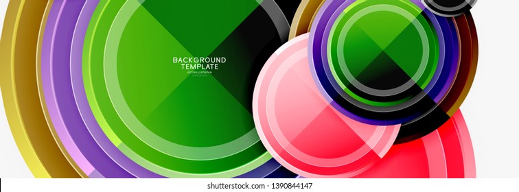 Circular pattern, abstract circles composition. Vector design