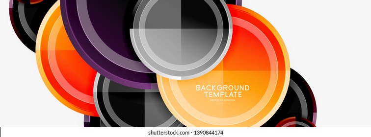 Circular pattern, abstract circles composition. Vector design