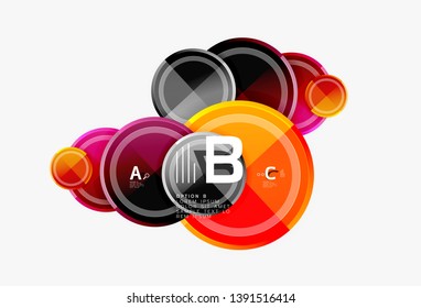 Circular pattern, abstract circles composition. Vector design